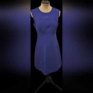 Kate Spade Sleeveless Royal Blue Or Purplelish Midi Dress Sz 4